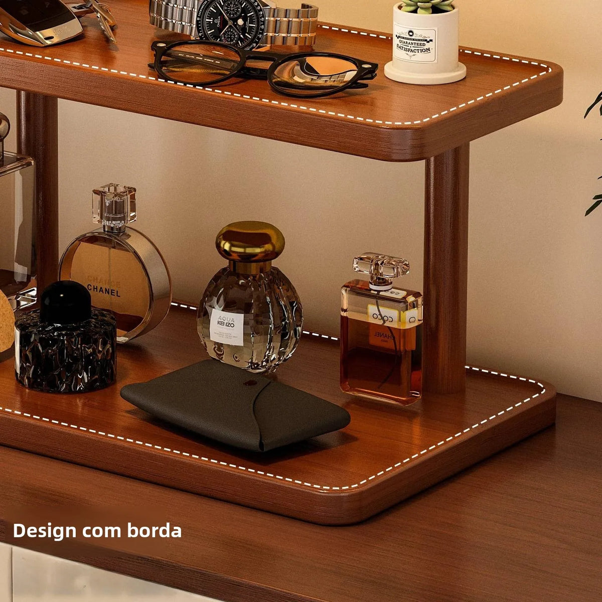 Organizador de Mesa em Bambu com 3 Níveis