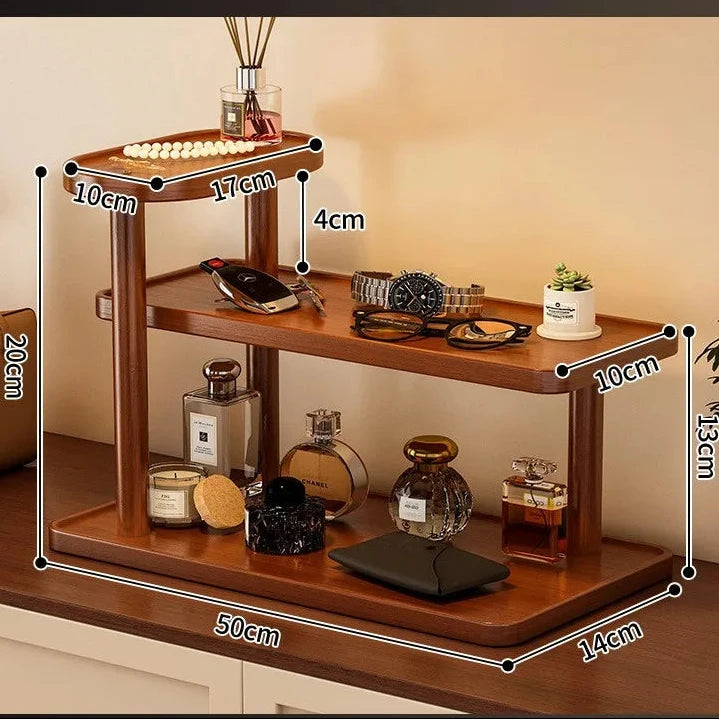Organizador de Mesa em Bambu com 3 Níveis