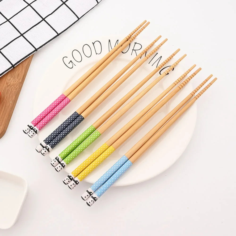 Kit com 5 Pares de Hashis de Bambu