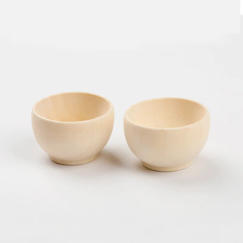 Mini Tigelas de Madeira para Criar e Decorar | Kit com 5 ou 10 Peças