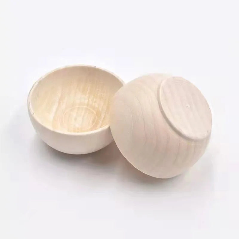 Mini Tigelas de Madeira para Criar e Decorar | Kit com 5 ou 10 Peças