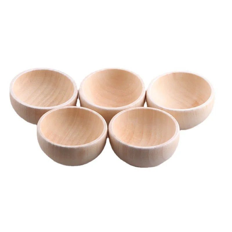 Mini Tigelas de Madeira para Criar e Decorar | Kit com 5 ou 10 Peças