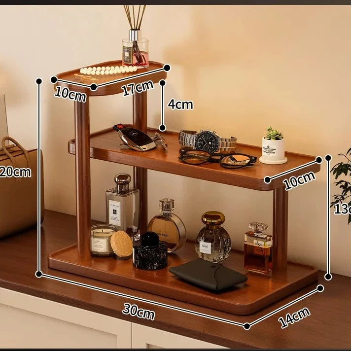 Organizador de Mesa em Bambu com 3 Níveis